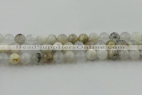 COP1453 15.5 inches 10mm round grey opal gemstone beads