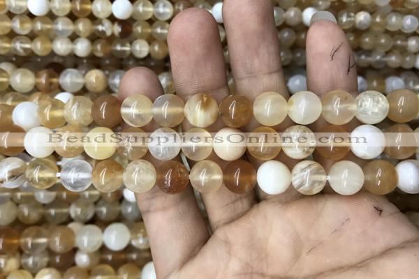 COP1458 15.5 inches 10mm round yellow opal gemstone beads