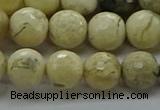 COP1472 15.5 inches 8mm faceted round African opal gemstone beads