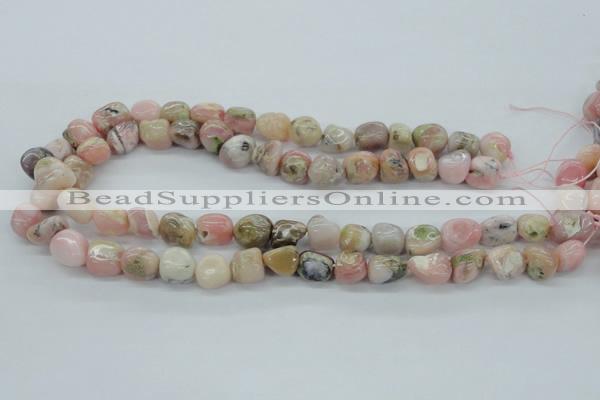 COP15 15.5 inches 10*12mm nugget natural pink opal beads wholesale