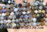 COP1516 15.5 inches 6mm faceted nuggets amethyst sage opal beads