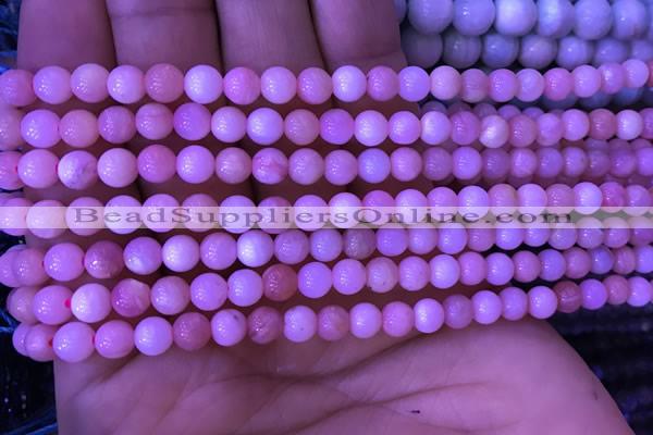 COP1526 15.5 inches 5.5mm round natural pink opal gemstone beads