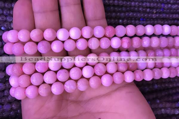 COP1528 15.5 inches 8mm round natural pink opal gemstone beads