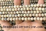 COP1560 15.5 inches 4mm round matte African opal beads