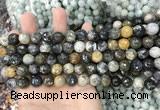 COP1608 15.5 inches 4mm faceted round moss opal beads