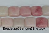 COP161 15.5 inches 12*12mm square pink opal gemstone beads wholesale