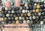 COP1610 15.5 inches 8mm faceted round moss opal beads