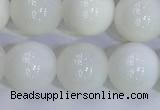 COP1618 15.5 inches 12mm round white opal gemstone beads