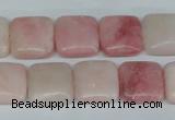 COP162 15.5 inches 14*14mm square pink opal gemstone beads wholesale