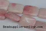 COP163 15.5 inches 15*20mm rectangle pink opal gemstone beads