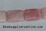 COP164 15.5 inches 30*40mm rectangle pink opal gemstone beads