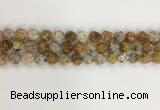 COP1675 15.5 inches 6mm faceted nuggets yellow opal gemstone beads