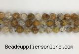 COP1678 15.5 inches 12mm faceted nuggets yellow opal gemstone beads