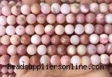 COP1694 15.5 inches 8mm round natural pink opal gemstone beads