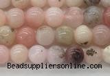 COP1701 15.5 inches 4mm round natural pink opal gemstone beads