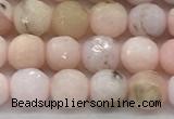 COP1711 15.5 inches 6mm faceted round natural pink opal beads