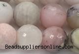 COP1713 15.5 inches 10mm faceted round natural pink opal beads