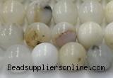 COP1725 15.5 inches 6mm round white opal beads wholesale