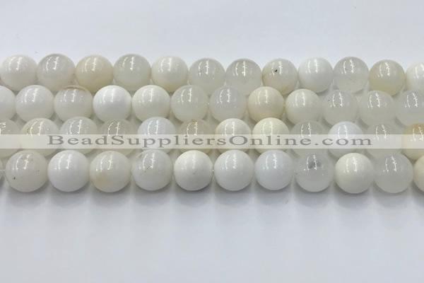 COP1733 15.5 inches 12mm round white opal beads wholesale