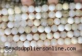 COP1754 15.5 inches 8mm round natural white opal gemstone beads