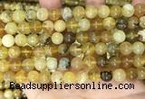 COP1760 15.5 inches 8mm round yellow opal beads wholesale