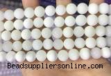 COP1772 15.5 inches 8mm round white opal gemstone beads