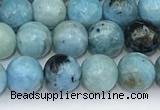 COP1790 15.5 inches 6mm round blue opal gemstone beads