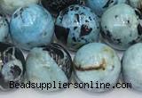 COP1793 15.5 inches 12mm round blue opal gemstone beads