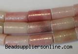 COP180 15.5 inches 8*16mm tube pink opal gemstone beads wholesale