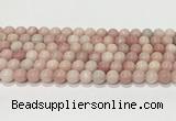 COP1822 15.5 inches 8mm round Chinese pink opal gemstone beads wholesale