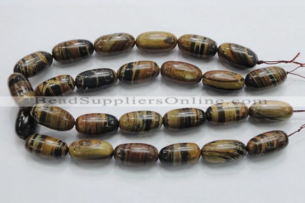 COP209 15.5 inches 15*30mm rice natural brown opal gemstone beads