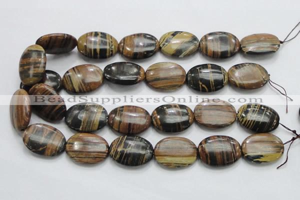 COP217 15.5 inches 22*30mm oval natural brown opal gemstone beads