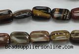 COP248 15.5 inches 10*14mm rectangle natural brown opal gemstone beads