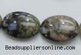 COP255 15.5 inches 18*25mm oval natural grey opal gemstone beads