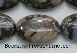 COP257 15.5 inches 20*30mm oval natural grey opal gemstone beads