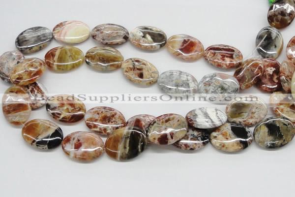 COP307 15.5 inches 22*30mm oval brandy opal gemstone beads wholesale