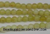 COP330 15.5 inches 4mm round yellow opal gemstone beads wholesale