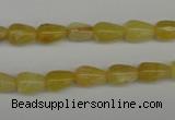 COP337 15.5 inches 6*9mm teardrop yellow opal gemstone beads