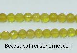 COP353 15.5 inches 6mm faceted round yellow opal gemstone beads wholesale