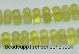 COP354 15.5 inches 6*12mm bone shape yellow opal gemstone beads