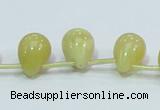 COP357 15.5 inches 13*18mm teardrop yellow opal gemstone beads