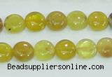 COP359 15.5 inches 10mm coin yellow opal gemstone beads wholesale