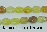 COP360 15.5 inches 8*10mm oval yellow opal gemstone beads wholesale