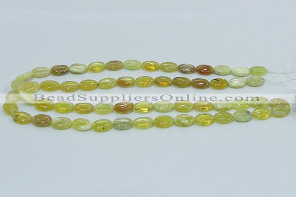 COP362 15.5 inches 10*14mm oval yellow opal gemstone beads wholesale