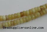 COP370 15.5 inches 4*6mm rondelle yellow opal gemstone beads