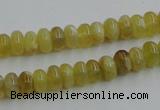 COP371 15.5 inches 5*8mm rondelle yellow opal gemstone beads