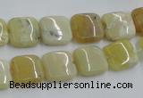 COP372 15.5 inches 12*12mm square yellow opal gemstone beads