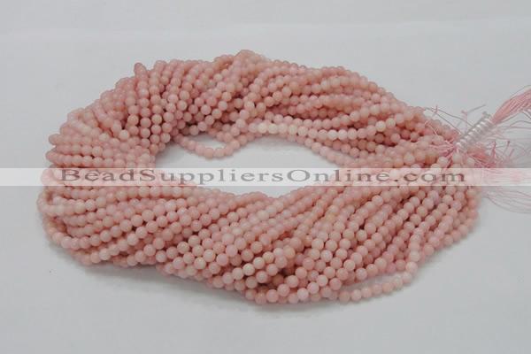 COP401 15.5 inches 4mm round Chinese pink opal gemstone beads