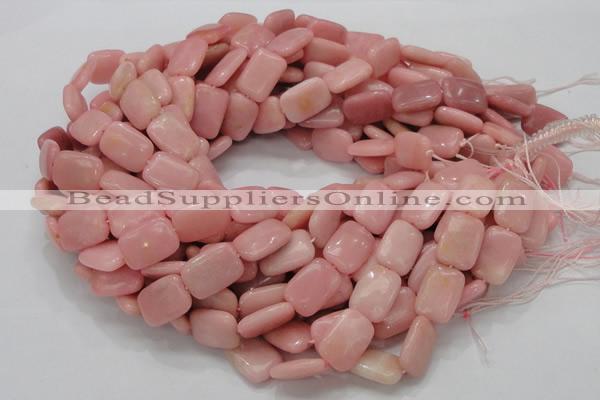 COP427 15.5 inches 13*18mm rectangle Chinese pink opal gemstone beads