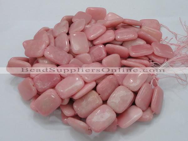 COP428 15.5 inches 20*30mm rectangle Chinese pink opal gemstone beads